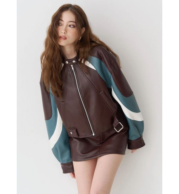 EVRIS「フェイクレザーベルトミニスカート【セットアップ着用可能】」|スカート|