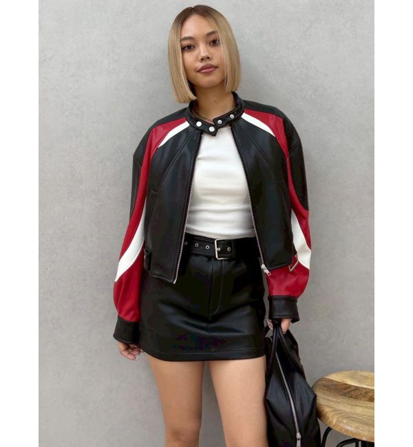 EVRIS「フェイクレザーベルトミニスカート【セットアップ着用可能】」|スカート|