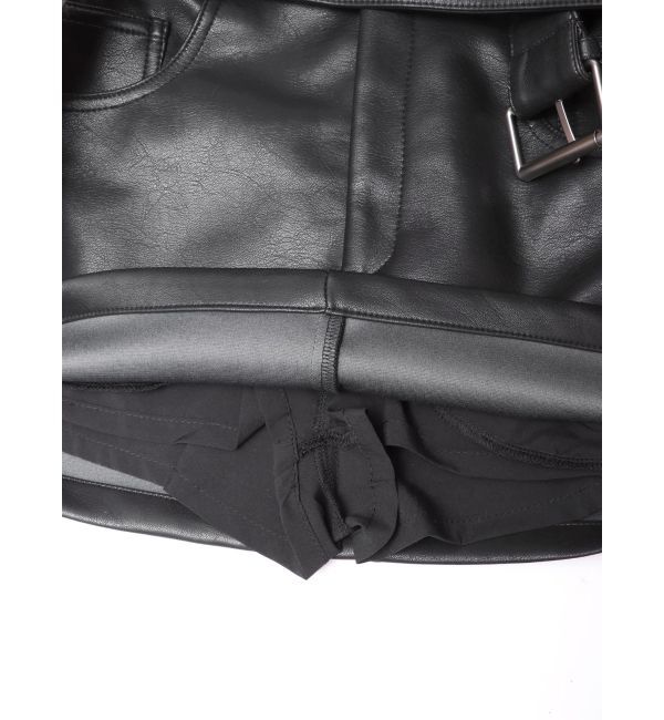 EVRIS「フェイクレザーベルトミニスカート【セットアップ着用可能】」|スカート|