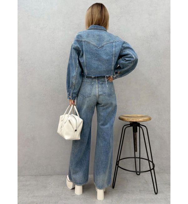 EVRIS「カットアウトワイドデニムパンツ【セットアップ着用可能】」|デニム|