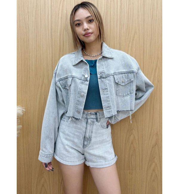 EVRIS「ヴィンテージライクカラーショートデニムパンツ【セットアップ着用可能】」|デニム|