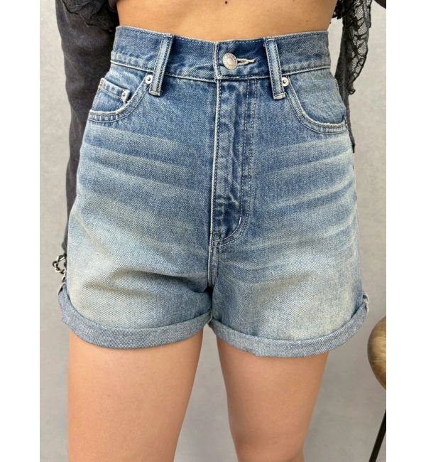 EVRIS「ヴィンテージライクカラーショートデニムパンツ【セットアップ着用可能】」|デニム|