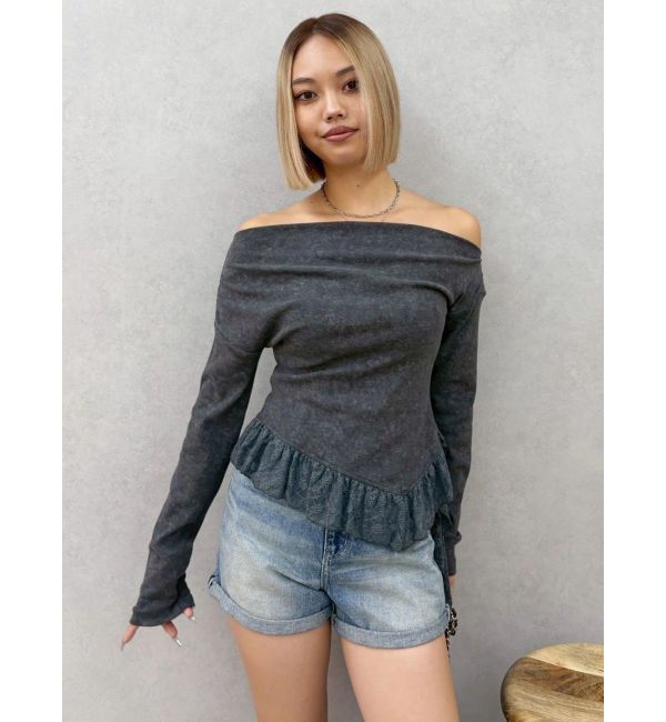 EVRIS「ヴィンテージライクカラーショートデニムパンツ【セットアップ着用可能】」|デニム|