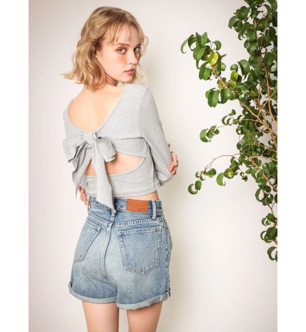 EVRIS「ヴィンテージライクカラーショートデニムパンツ【セットアップ着用可能】」|デニム|