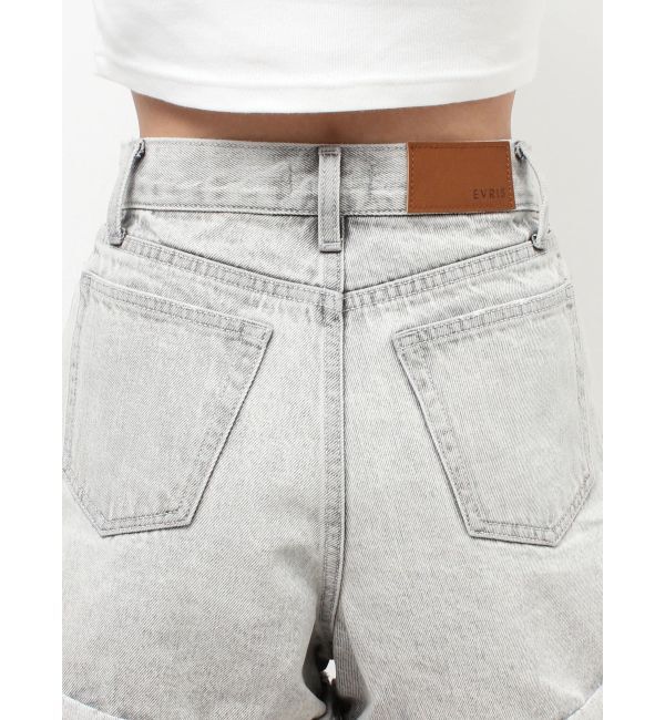 EVRIS「ヴィンテージライクカラーショートデニムパンツ【セットアップ着用可能】」|デニム|