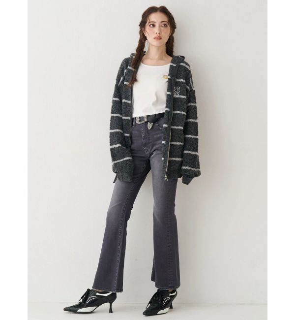 EVRIS「オーバーサイズフードニットトップス【セットアップ着用可能】」|ニット・セーター|