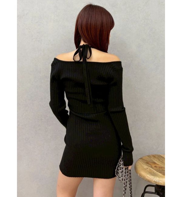 EVRIS「レイヤードホルターネックミニワンピース」|ワンピース|