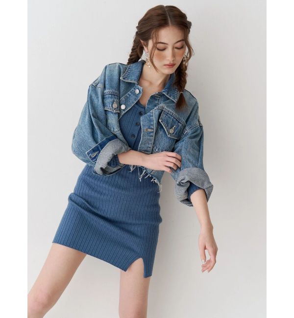 EVRIS「レイヤードホルターネックミニワンピース」|ワンピース|