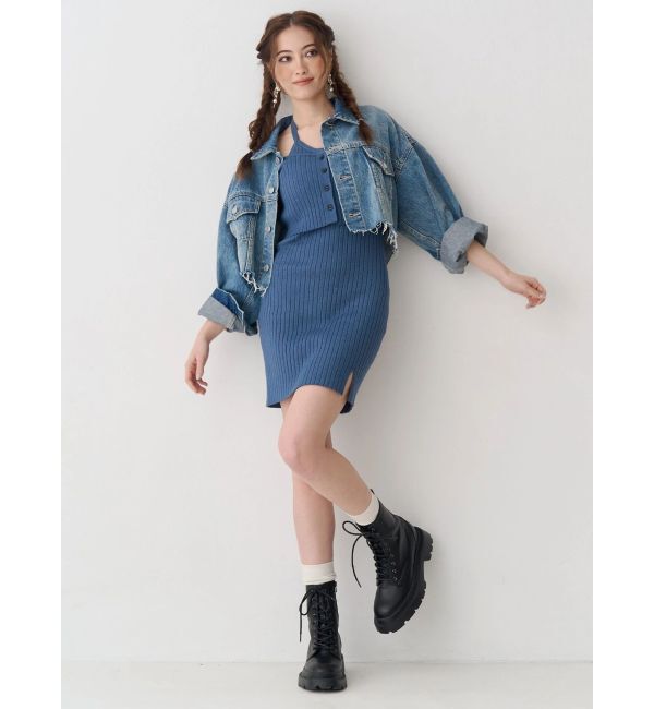 EVRIS「レイヤードホルターネックミニワンピース」|ワンピース|