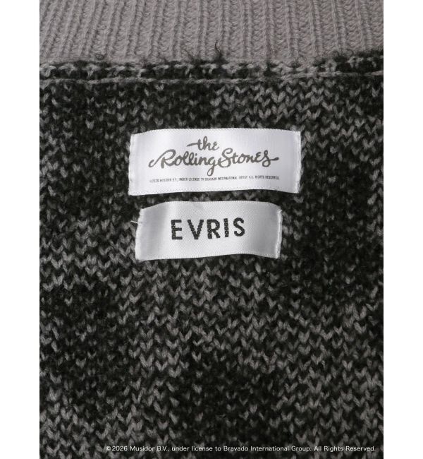 EVRIS「【ザ・ローリング・ストーンズ】Vネックカーディガン」|カーディガン|