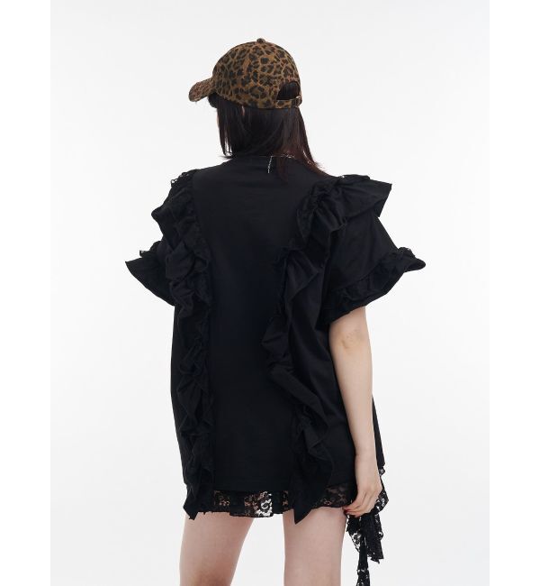 jouetie「フリルドッキングルーズTシャツ」|Tシャツ・カットソー|