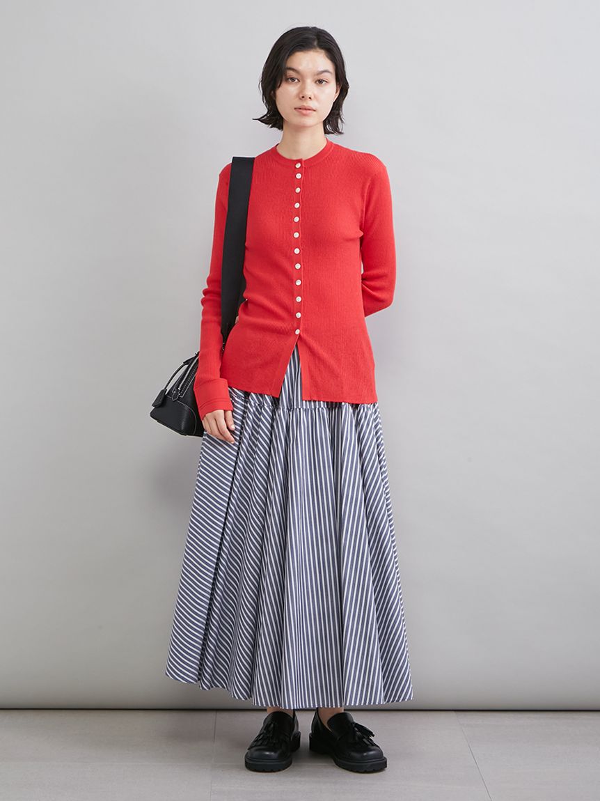 Mila Owen「UVケアシアーリブニットカーディガン」|カーディガン|