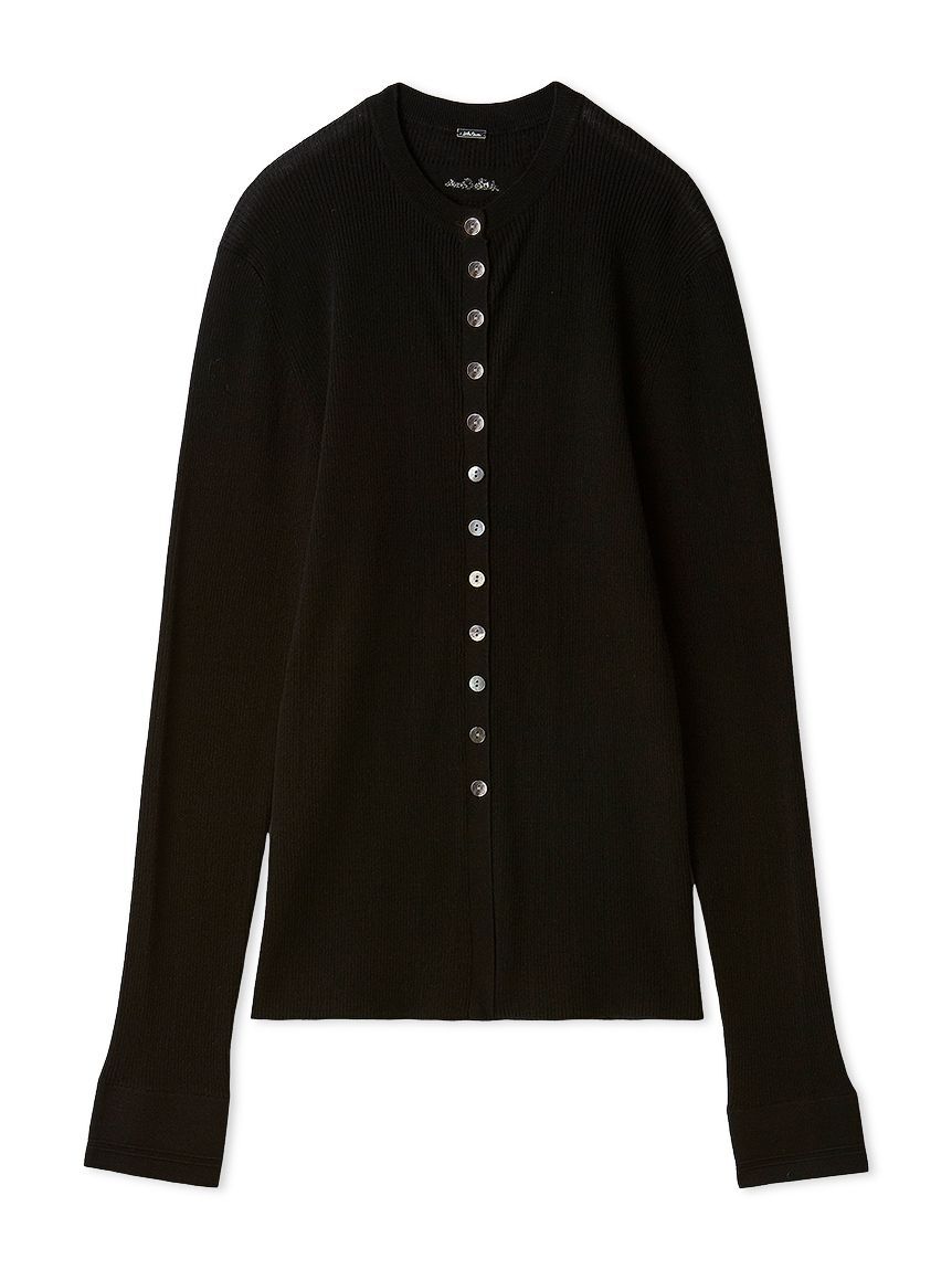 Mila Owen「UVケアシアーリブニットカーディガン」|カーディガン|BLK