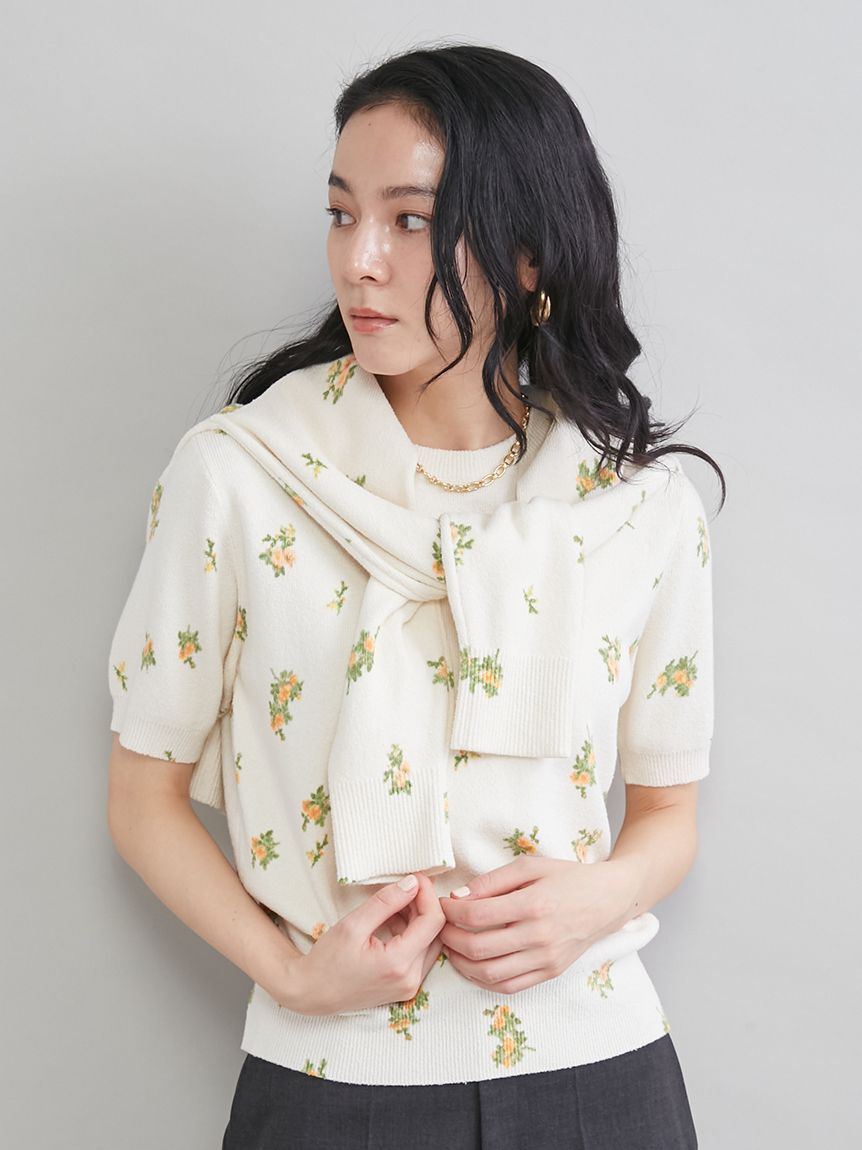 Mila Owen「フラワープリントアンサンブルプルオーバー」|Tシャツ・カットソー|