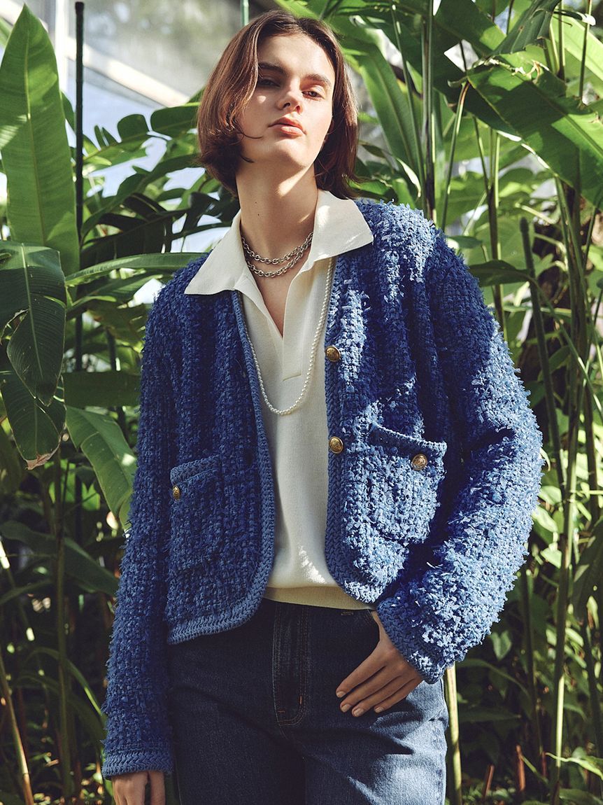 Mila Owen「【WEB限定カラー】シアーポロニット」|ニット・セーター|