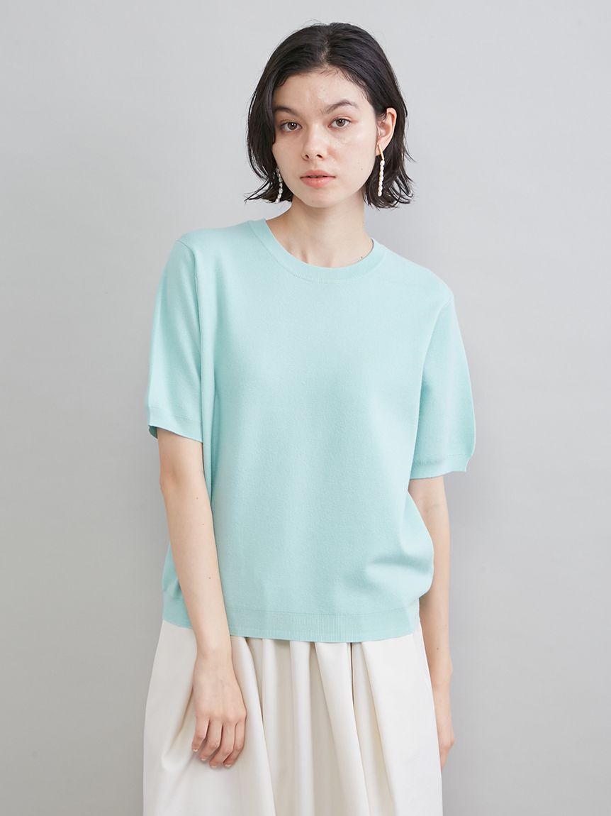 Mila Owen「コットンブレンドクールネックニット」|ニット・セーター|