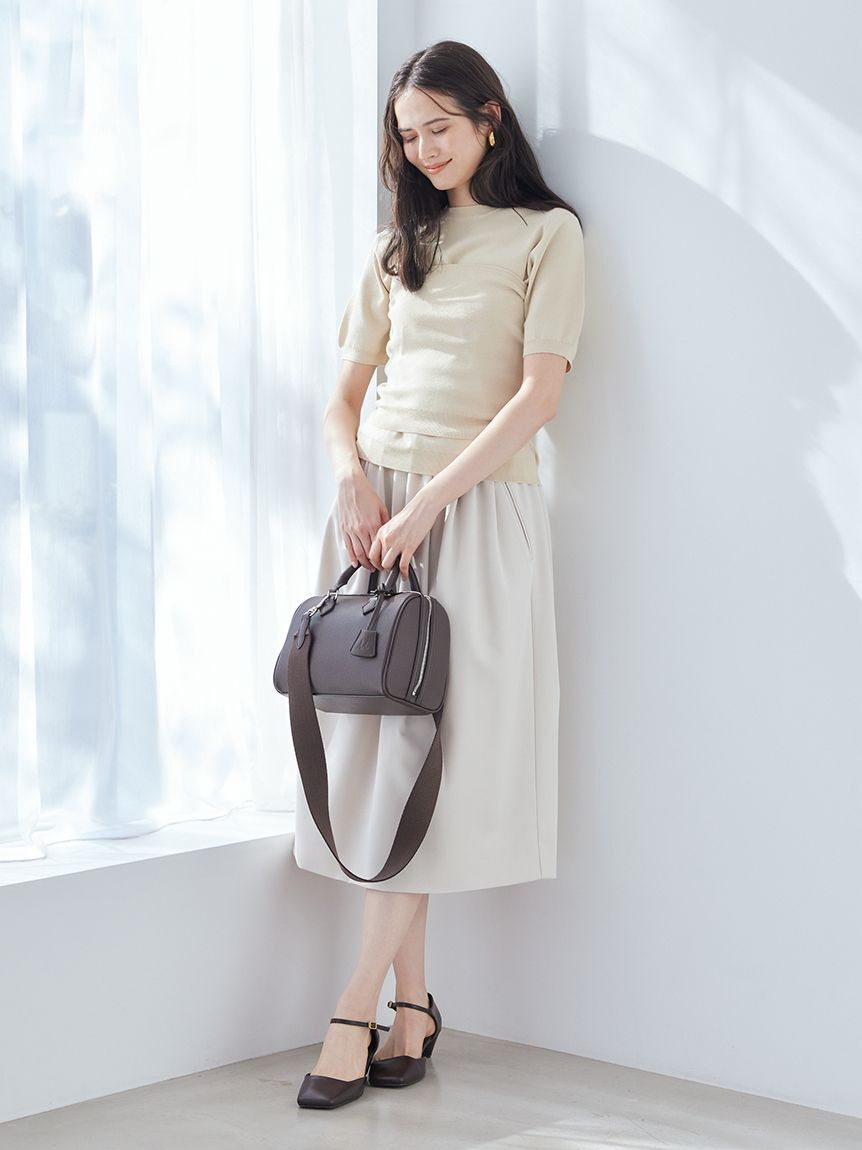 Mila Owen「コットンブレンドクールネックニット」|ニット・セーター|