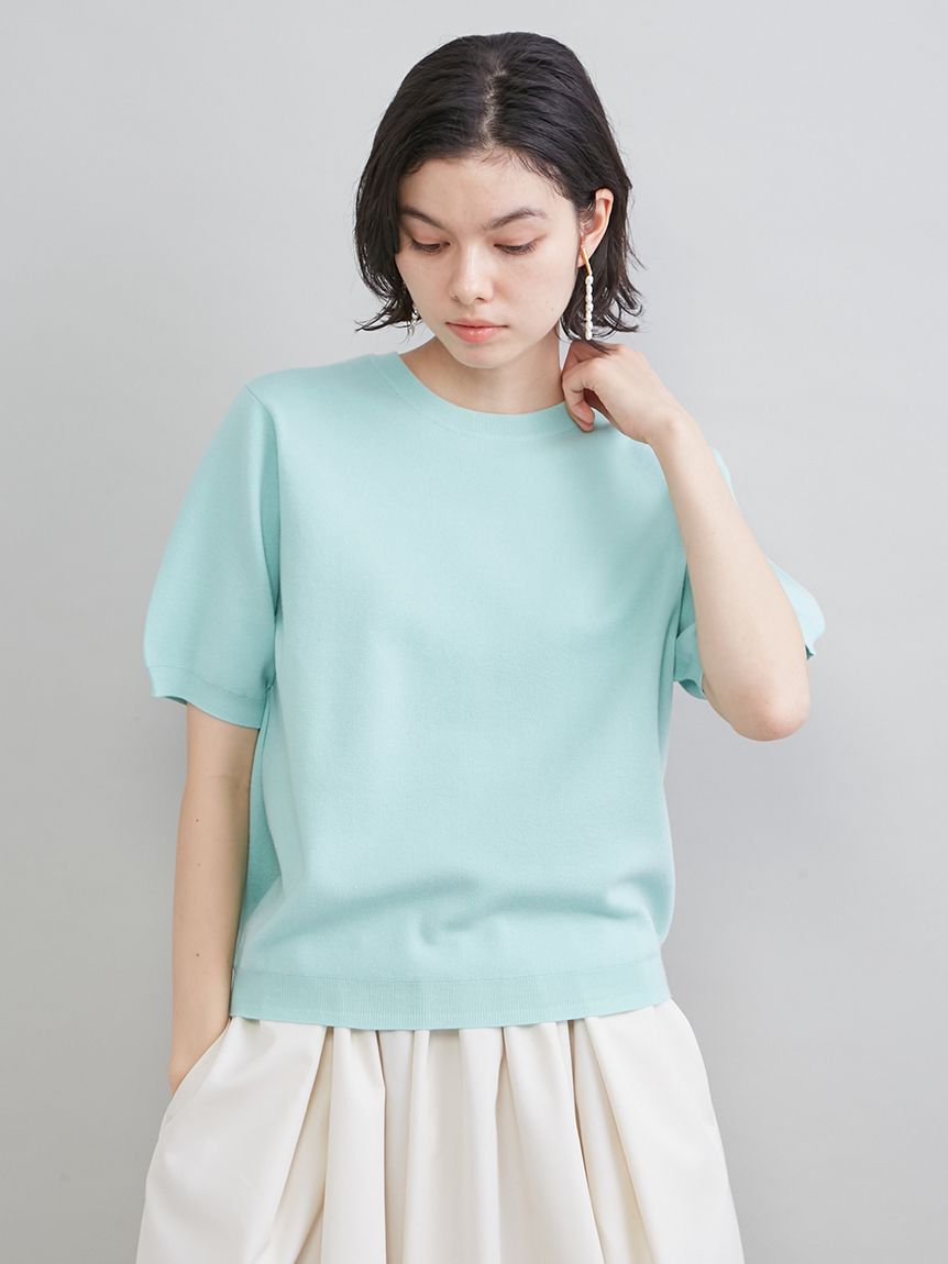 Mila Owen「コットンブレンドクールネックニット」|ニット・セーター|