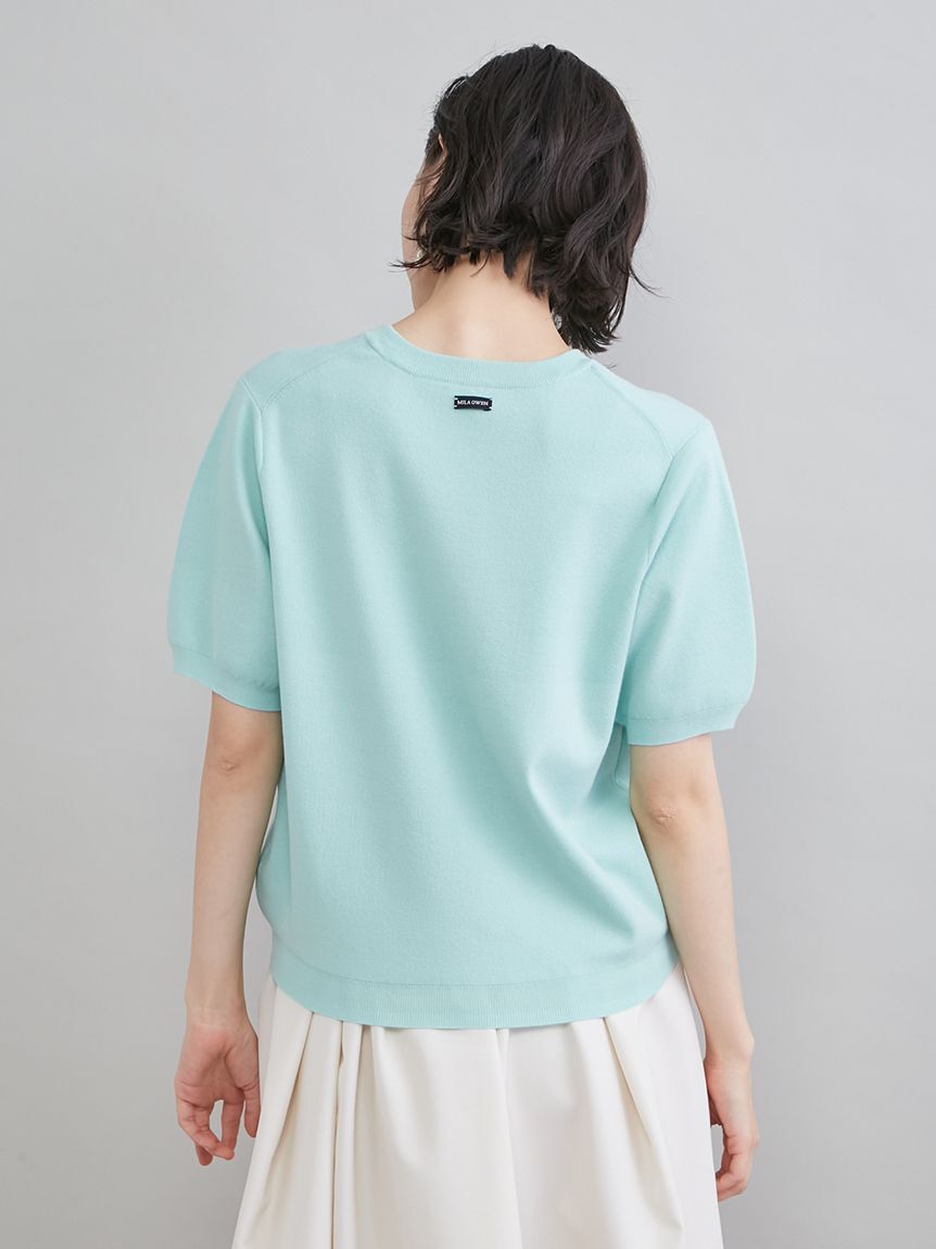 Mila Owen「コットンブレンドクールネックニット」|ニット・セーター|