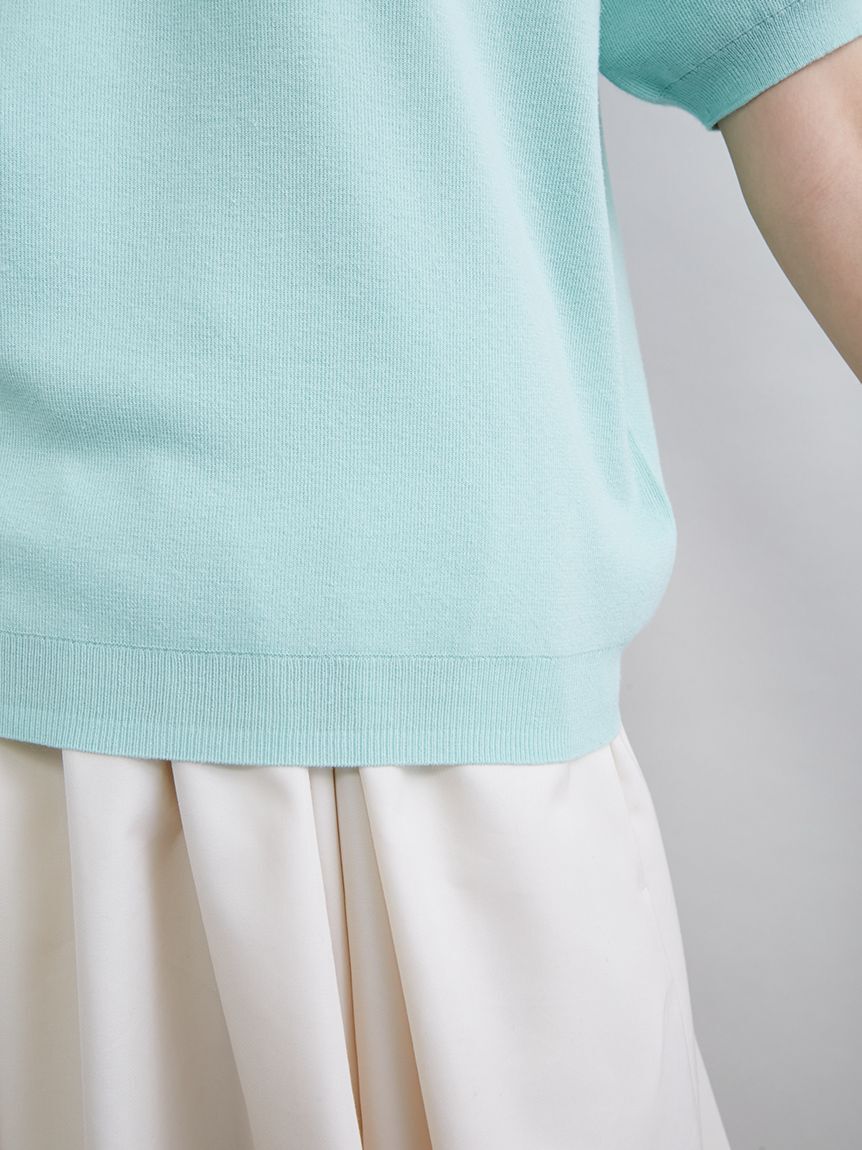 Mila Owen「コットンブレンドクールネックニット」|ニット・セーター|