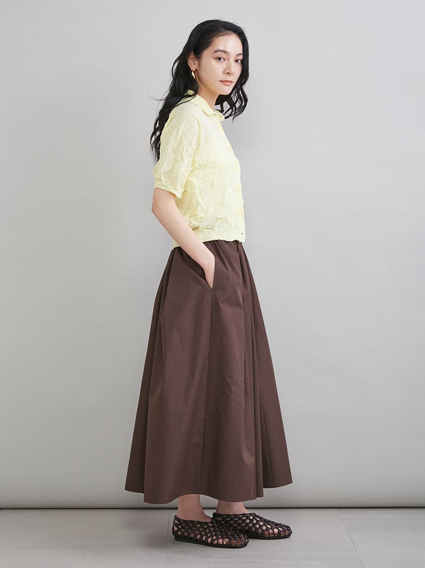 Mila Owen「ワッシャーハーフスリーブポロニット」|ニット・セーター|