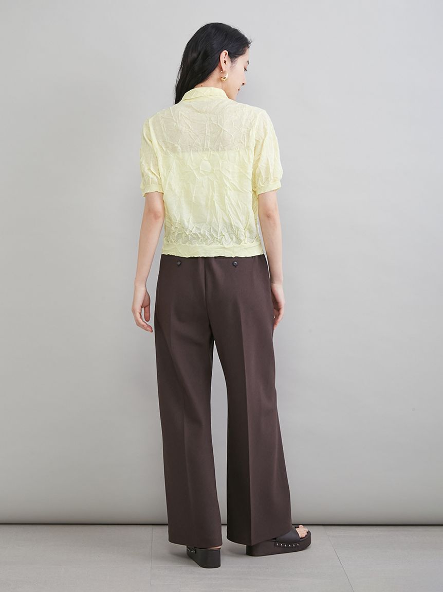 Mila Owen「ワッシャーハーフスリーブポロニット」|ニット・セーター|