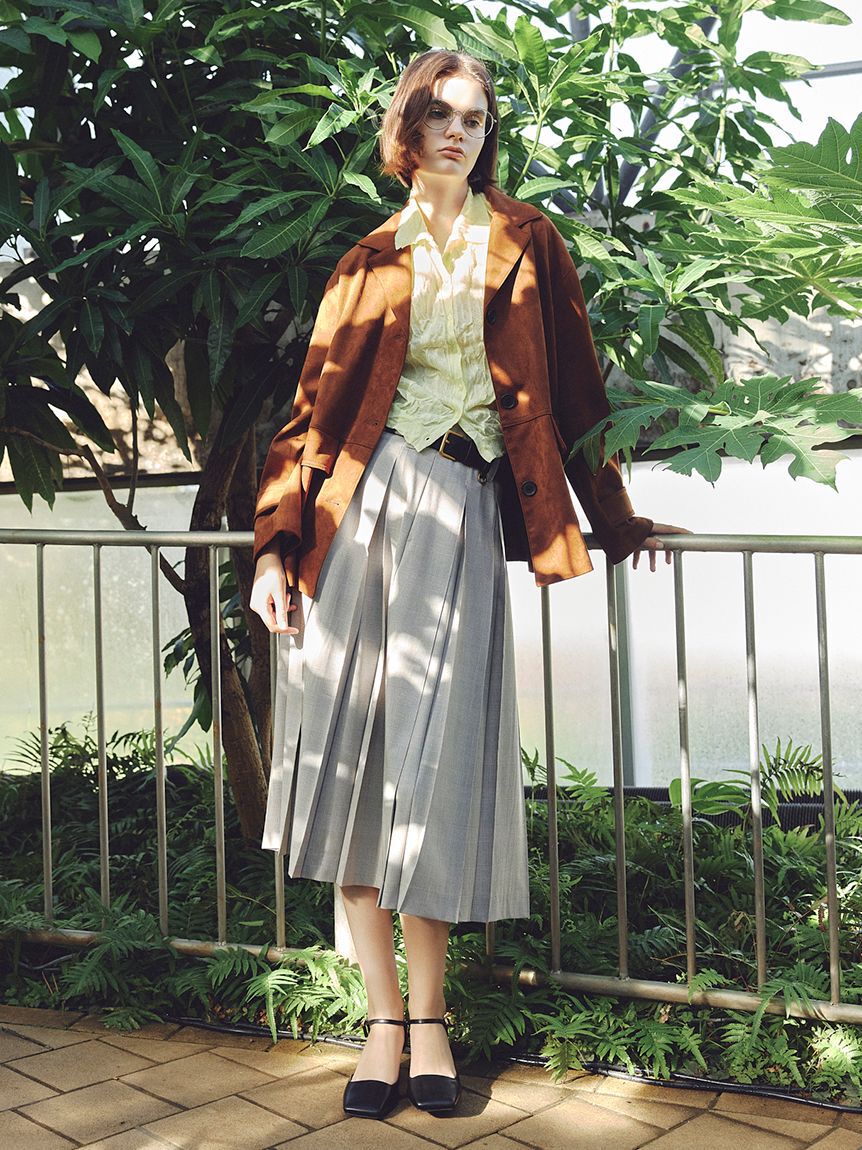 Mila Owen「ワッシャーハーフスリーブポロニット」|ニット・セーター|