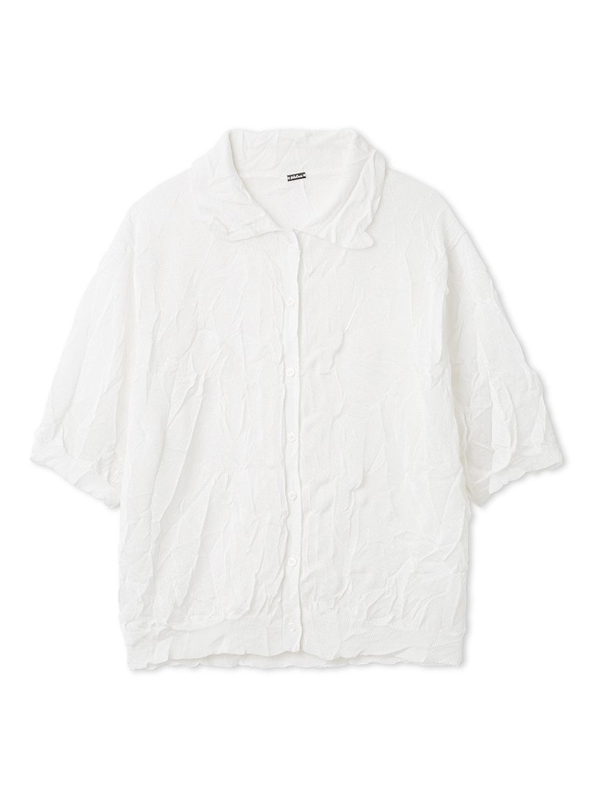 Mila Owen「ワッシャーハーフスリーブポロニット」|ニット・セーター|