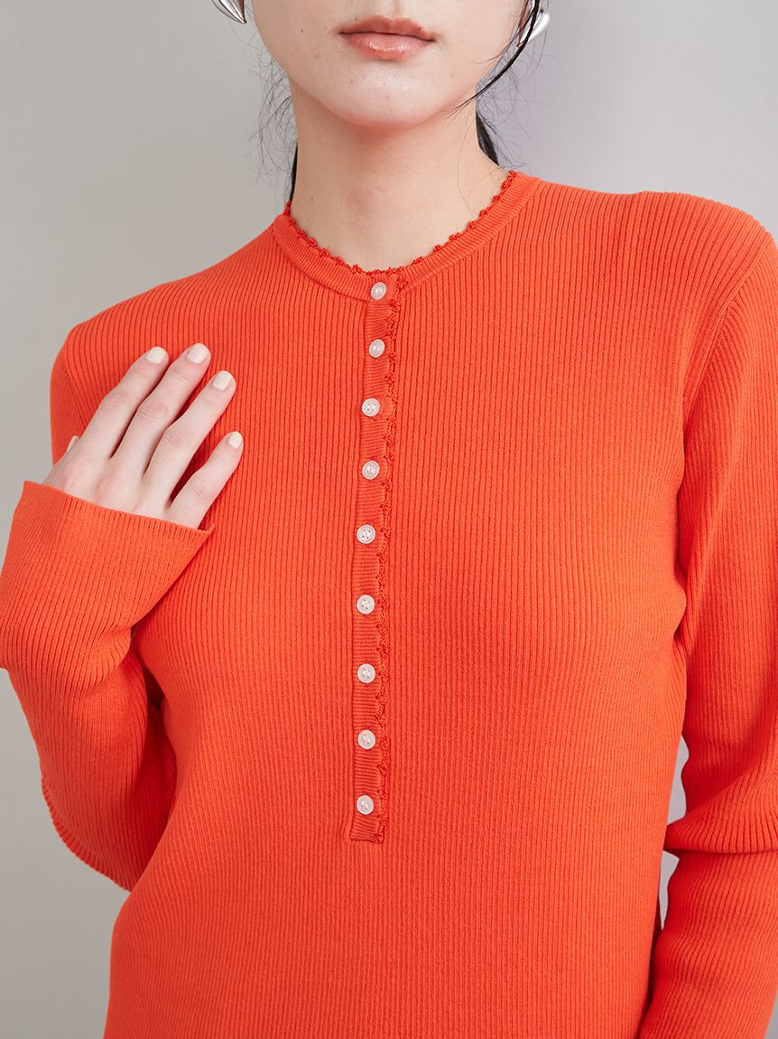 Mila Owen「刺繍スカラヘンリーネックニット」|ニット・セーター|