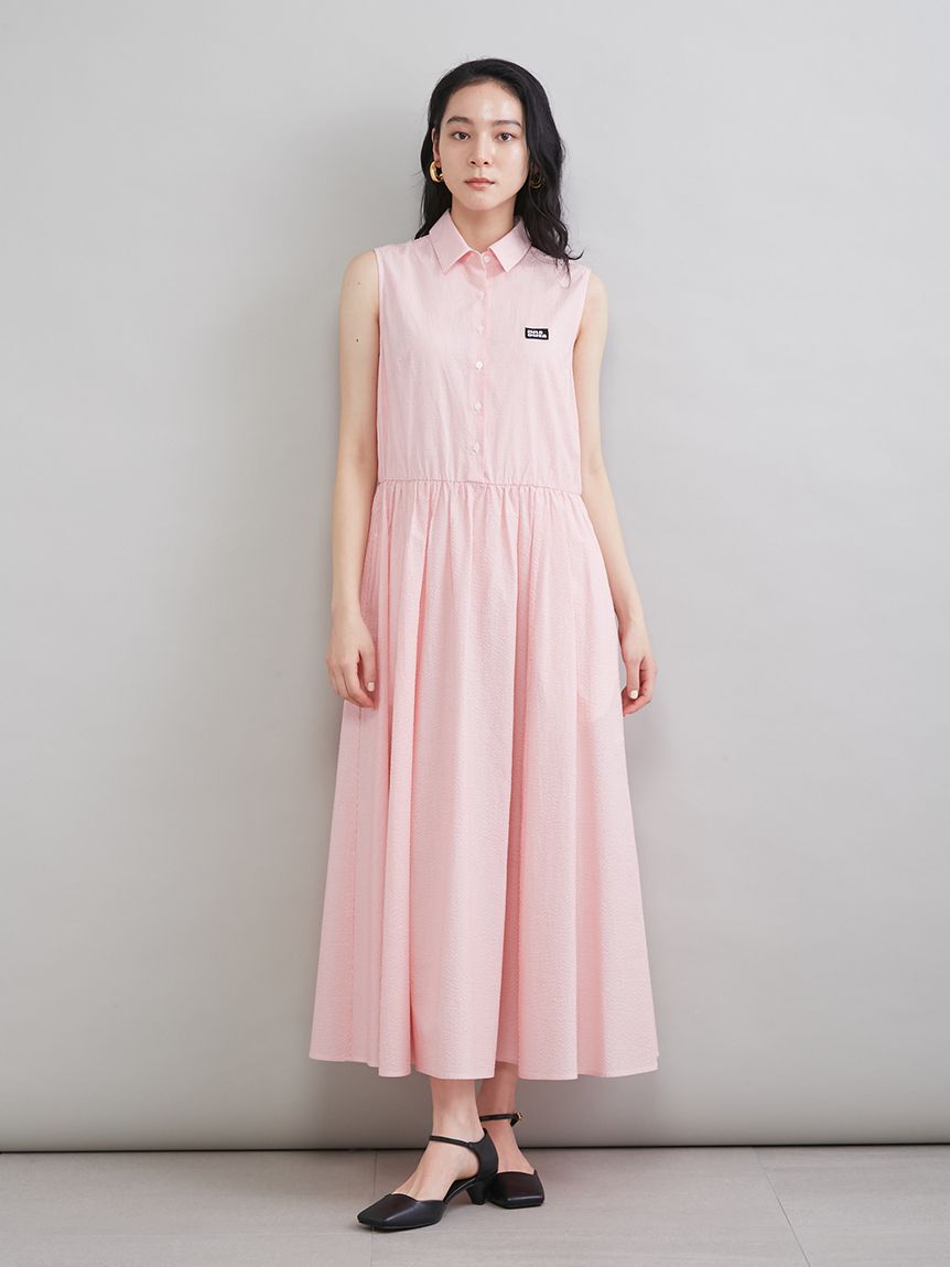 Mila Owen「スリーブレスマキシ丈シャツワンピース」|ワンピース|