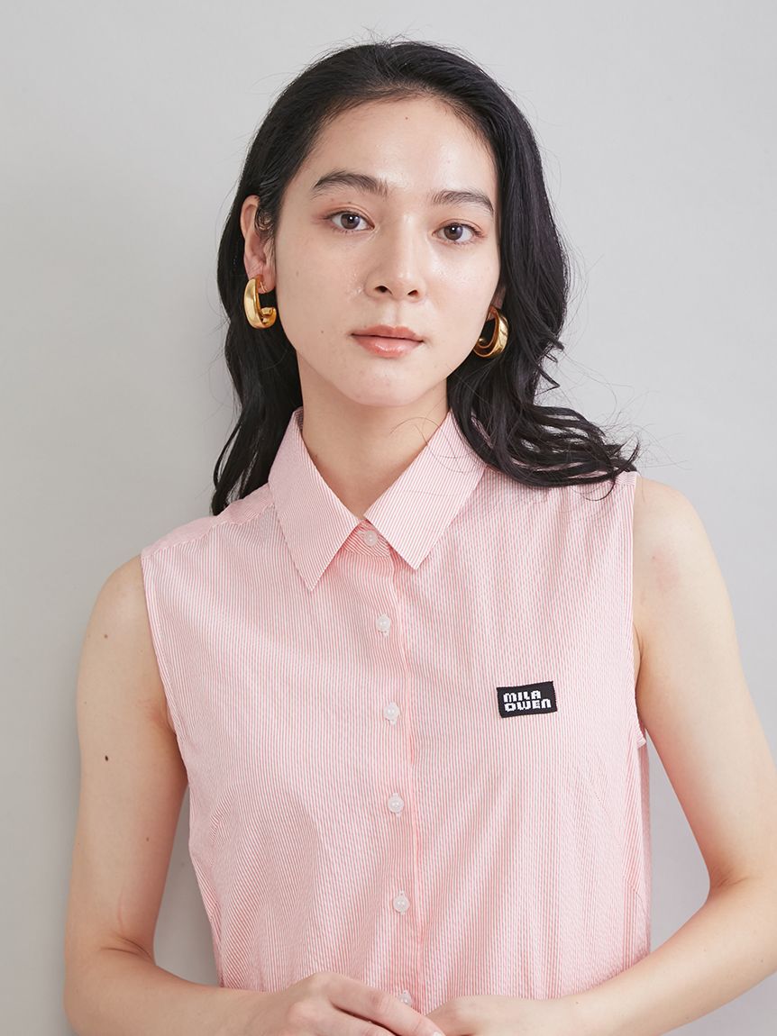 Mila Owen「スリーブレスマキシ丈シャツワンピース」|ワンピース|