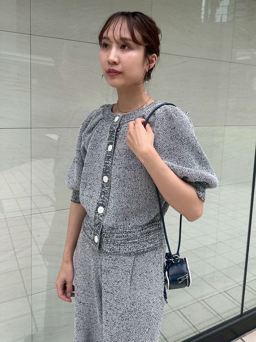 emmi atelier「パフスリーブニットカーディガン」|カーディガン|