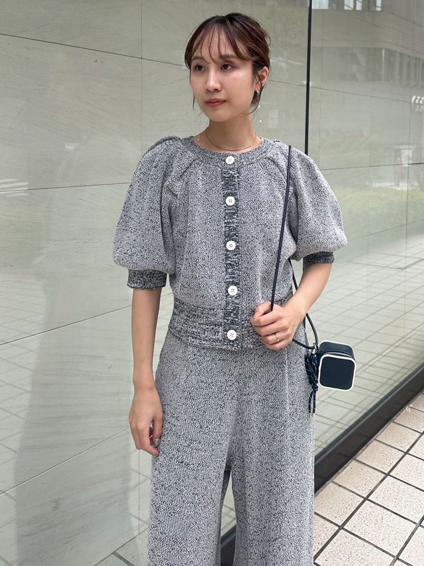 emmi atelier「パフスリーブニットカーディガン」|カーディガン|