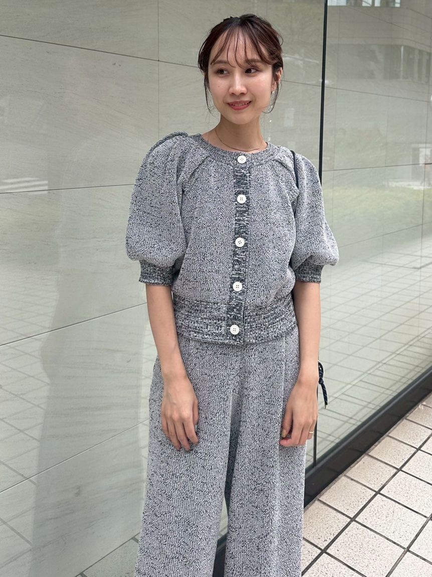 emmi atelier「パフスリーブニットカーディガン」|カーディガン|