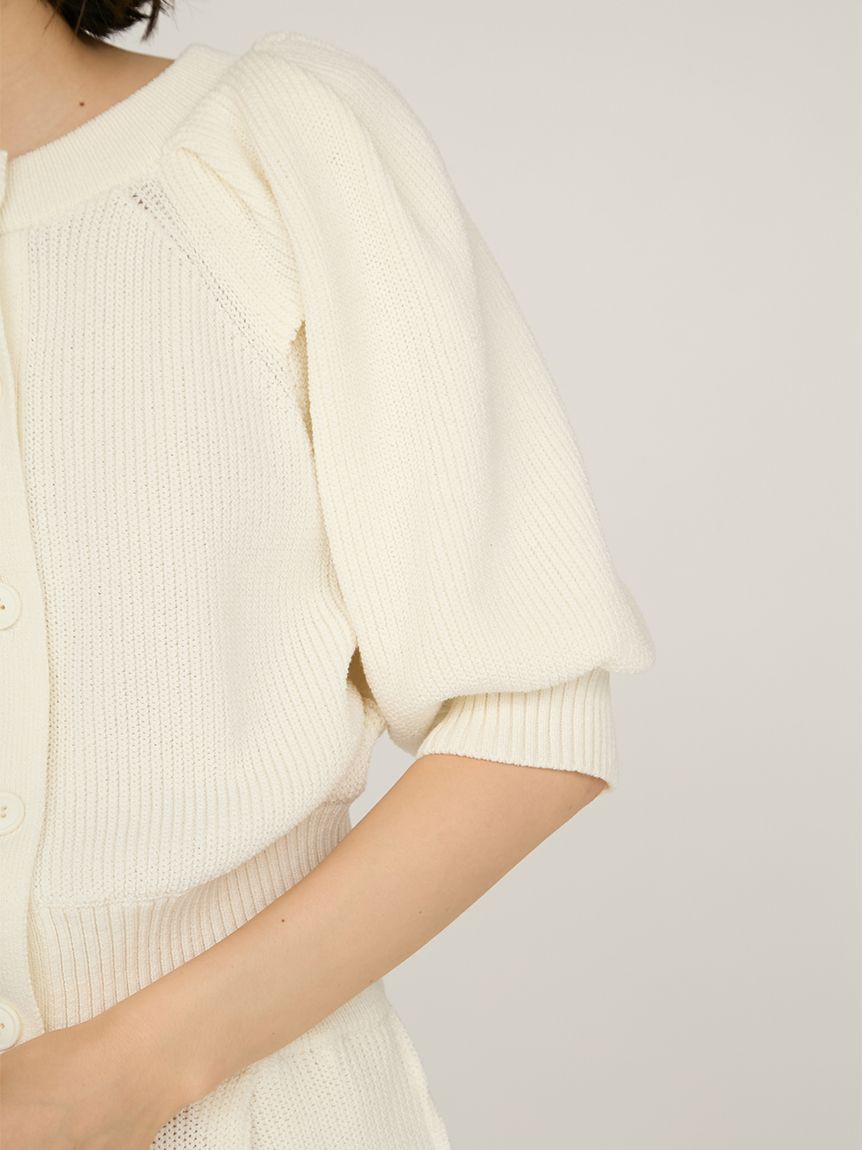 emmi atelier「パフスリーブニットカーディガン」|カーディガン|