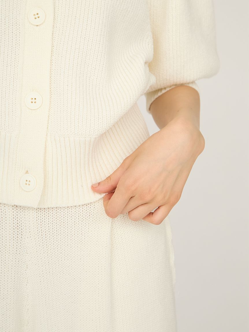 emmi atelier「パフスリーブニットカーディガン」|カーディガン|