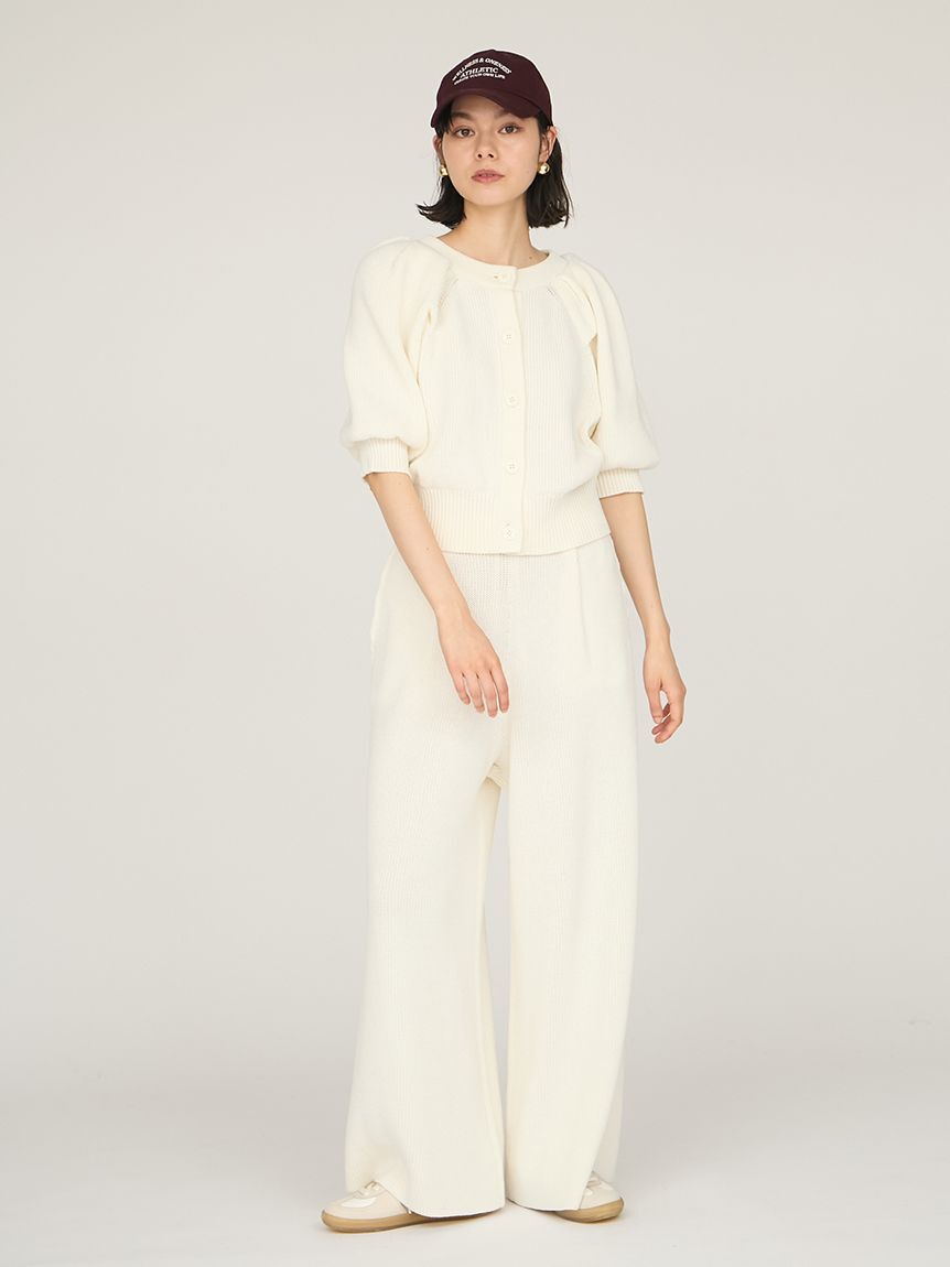 emmi atelier「パフスリーブニットカーディガン」|カーディガン|