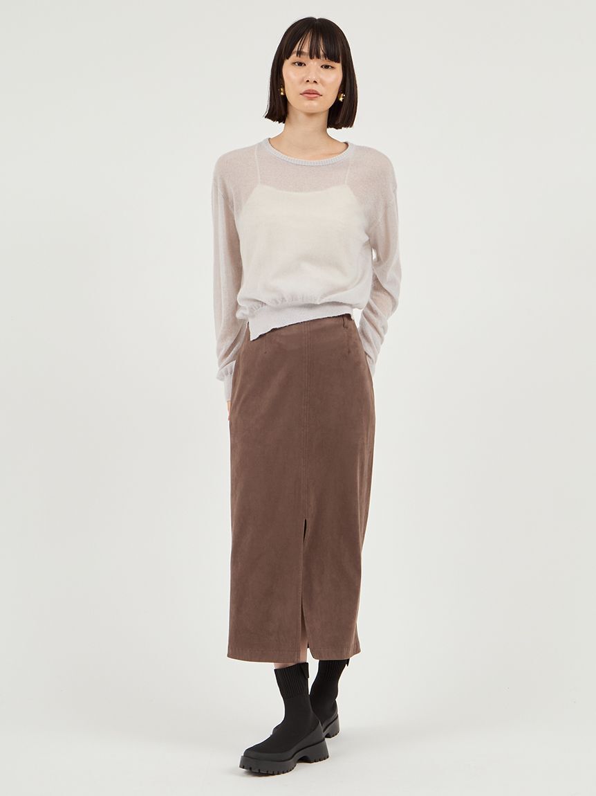 emmi atelier「シアーニットトップス」|ニット・セーター|