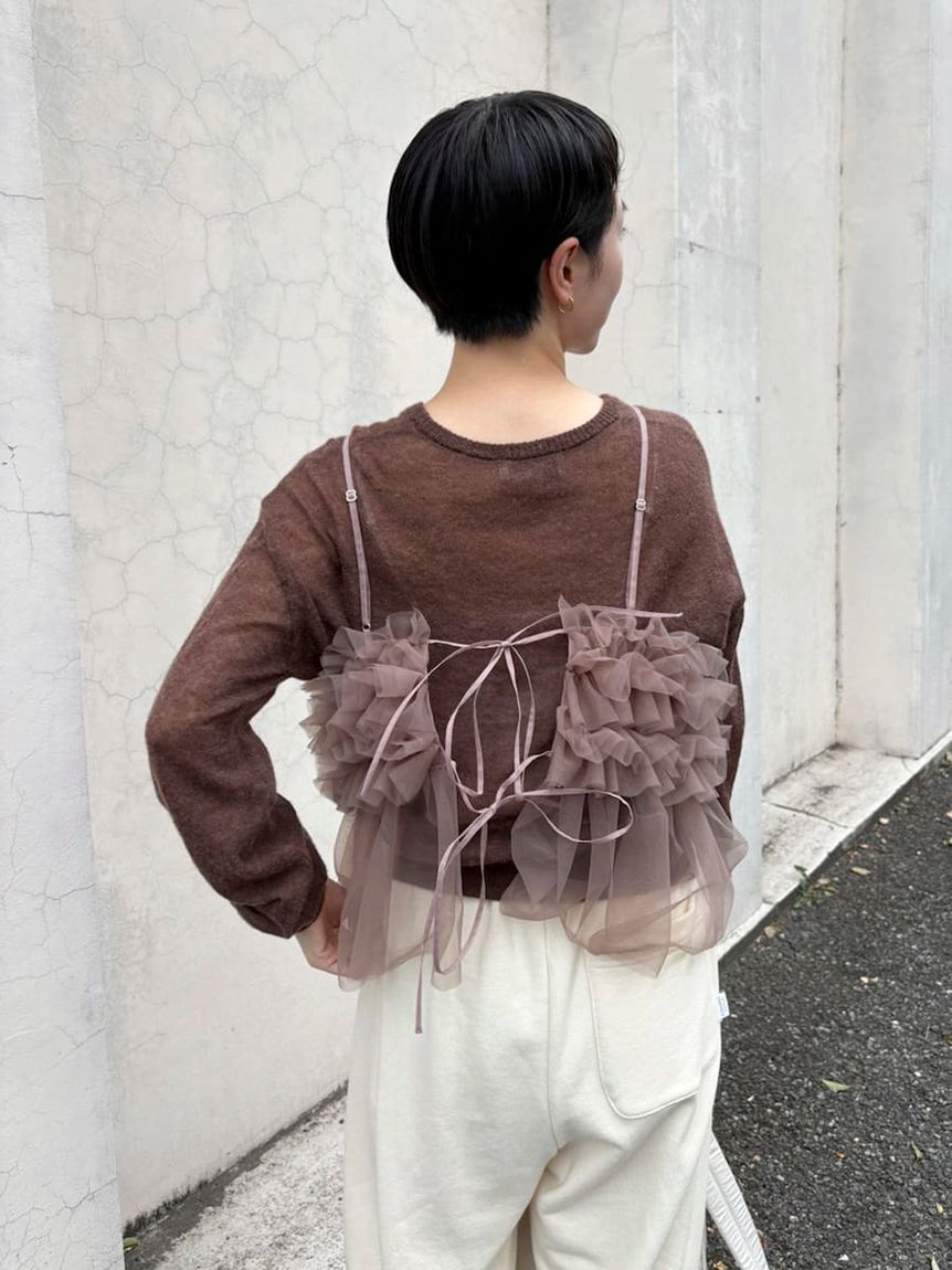 emmi atelier「シアーニットトップス」|ニット・セーター|