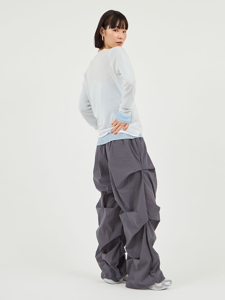 emmi atelier「【セットアイテム】eco ヘンリーネックレイヤードニットトップス」|ニット・セーター|