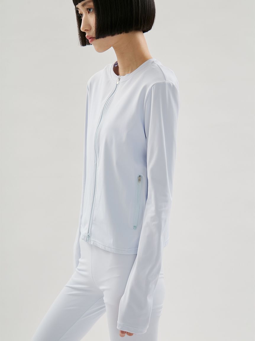 emmi yoga「【Sustainaretch】ジップアップトップス/UVカット/接触冷感」|Tシャツ・カットソー|