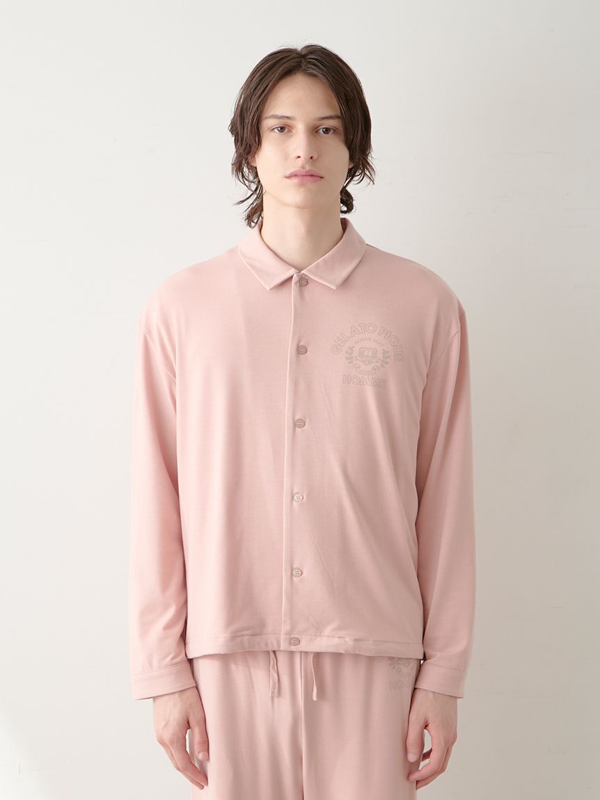 GELATO PIQUE HOMME「【HOMME】レーヨンカレッジロゴシャツ」|シャツ・ブラウス|