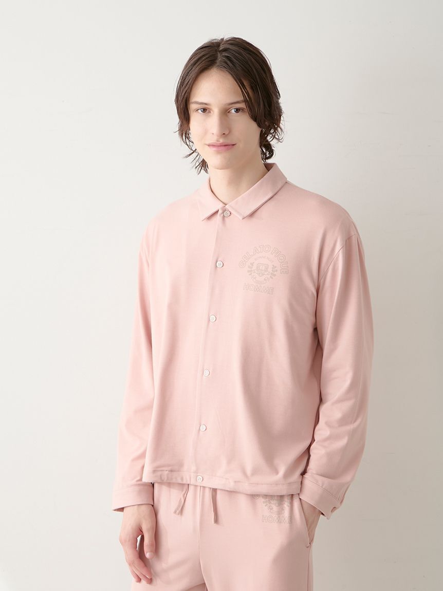 GELATO PIQUE HOMME「【HOMME】レーヨンカレッジロゴシャツ」|シャツ・ブラウス|