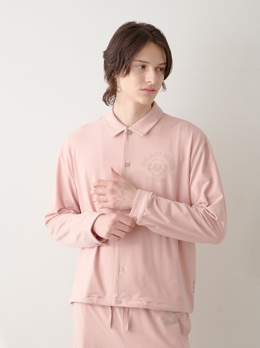 GELATO PIQUE HOMME「【HOMME】レーヨンカレッジロゴシャツ」|シャツ・ブラウス|
