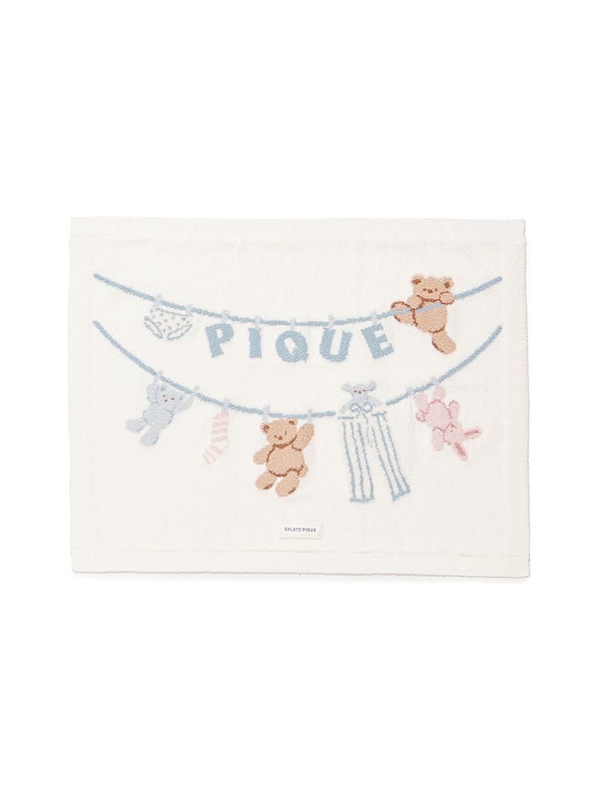 GELATO PIQUE KIDS & BABY「【ラッピング済み】【BABY】ウォッシングアニマルラトル&ジャガードブランケットSET」|その他ベビー用品|