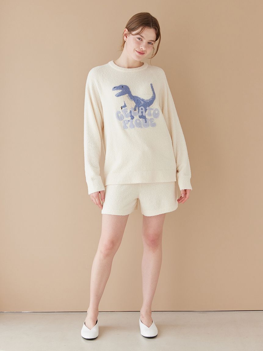 gelato pique「【ラッピング済み】エアリーモコダイナソージャガードプルオーバー&ショートパンツSET」|ルームウェア|