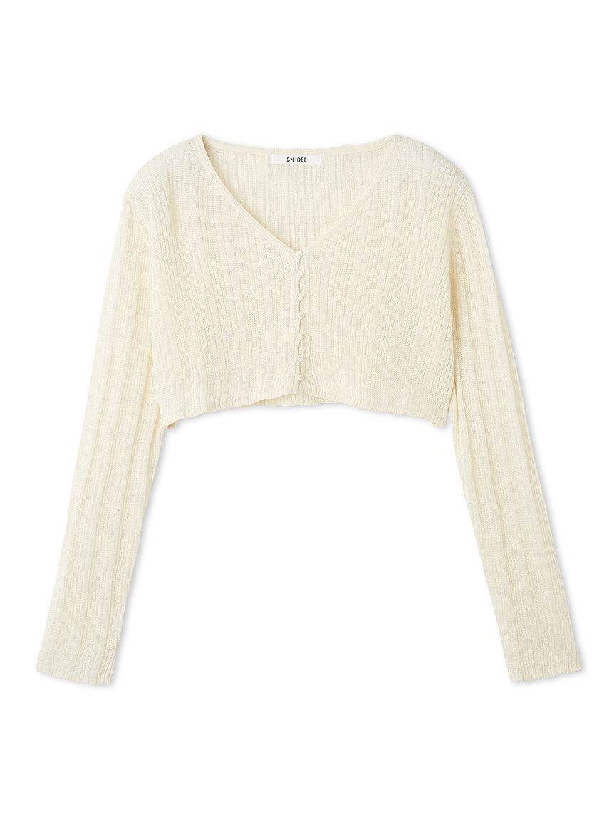 SNIDEL「リブシアーカーディガン」|カーディガン|