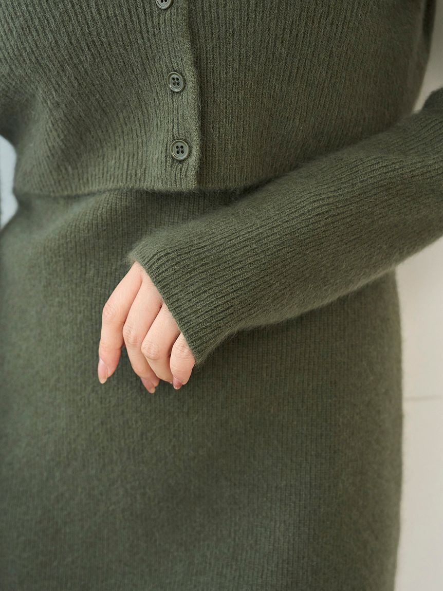 SNIDEL「ラクーン畦ショートカーディガン」|カーディガン|