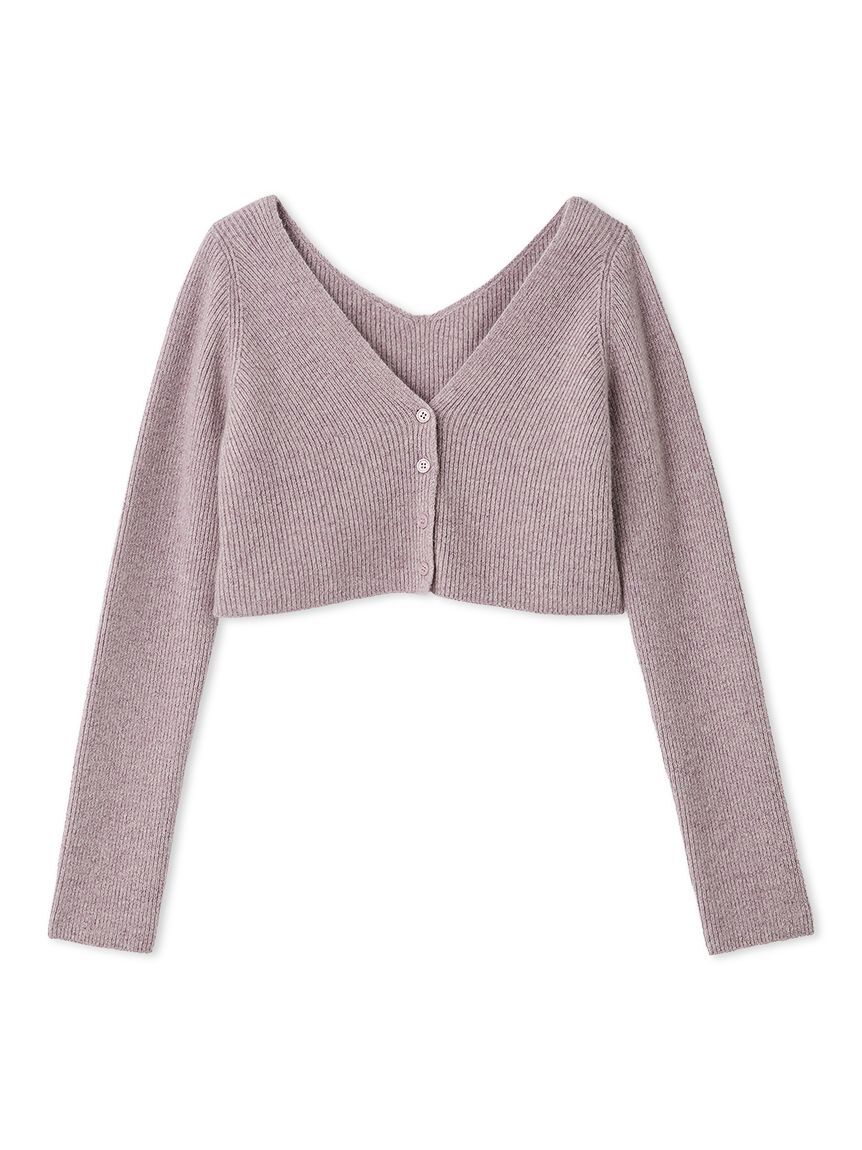 SNIDEL「ラクーン畦ショートカーディガン」|カーディガン|