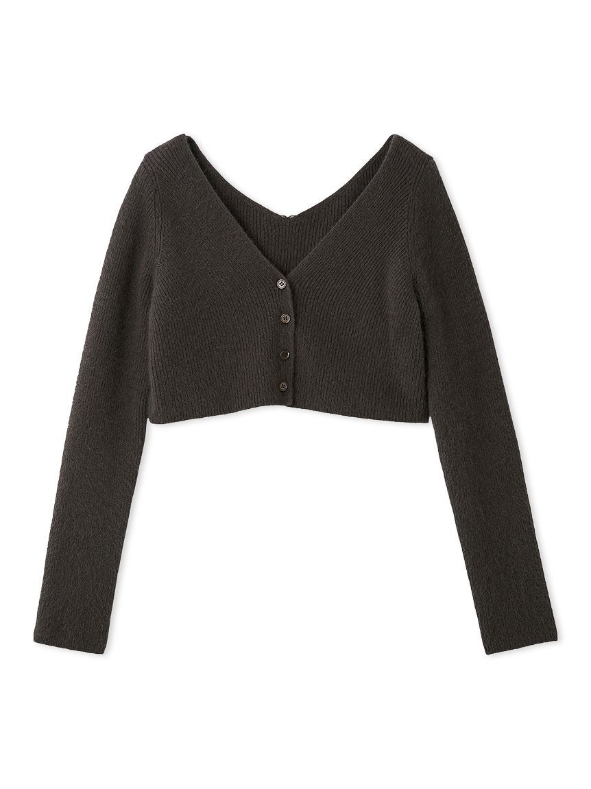 SNIDEL「ラクーン畦ショートカーディガン」|カーディガン|